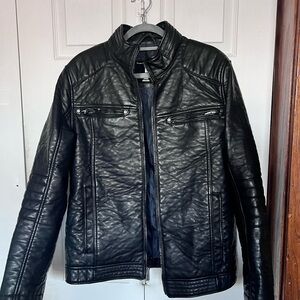 Buffalo David Bitton Black Leather Jacket
